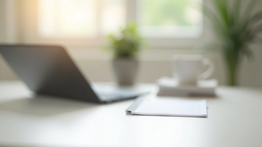 Birou organizat și curat cu spațiu de lucru bine definit