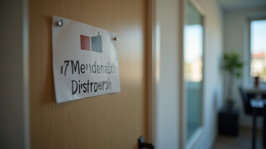 Ușă de birou cu semnul de „do not disturb